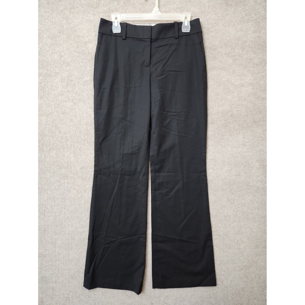 Ann Taylor Wool Blend Wide Leg Trouser Dress Pants Womens 2 Black Career NEW